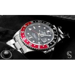 Rolex Graduated 24H bezel watch Insert Red & black GMT Master II 16710, 16700, 16760 Sofia Loren, Fat Lady OEM Original