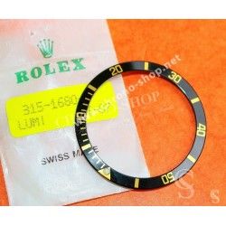 Rolex 70's Collectible 1680/8 Black Gold VINTAGE Luminova BEZEL INSERT 18K SUBMARINER 1680 rolex packaging OEM