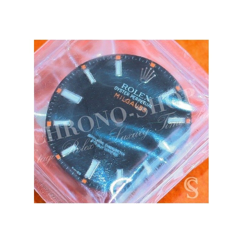 Rolex Fourniture pièce détachée montres Rare Cadran Noir Luminova montres MILGAUSS 116400 Cal 3131