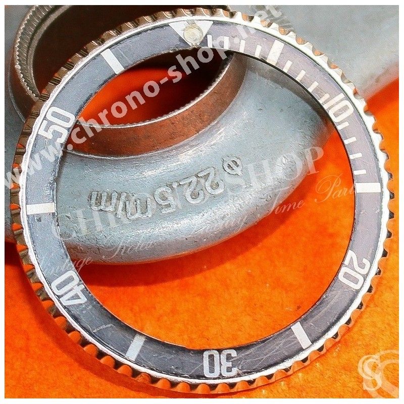 Rolex Rare pièce détachée horlogerie insert faded & Lunette, bezel insert LONG FIVE Montres Vintages Submariner 5512, 5513, 1680