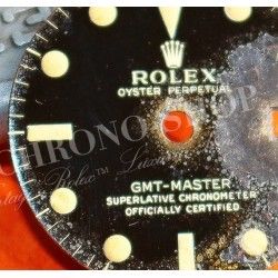 Rolex 1964 Rare & Authentique Cadran Laqué Tropical Exotique Montre Vintage GMT MASTER 1675 Gilt