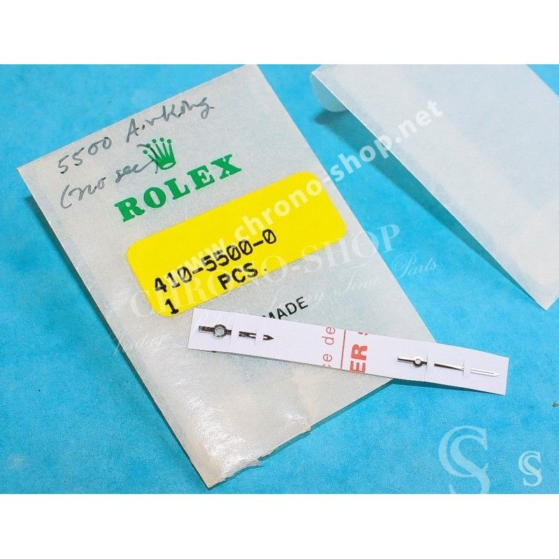 Rolex Fourniture pièce détachée 2 x aiguilles luminova or blanc montres vintages AIR-KING 5500 ref 410-5500-0