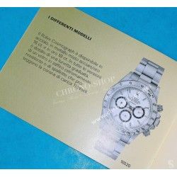 ROLEX RARE LIVRET, NOTICE, MANUEL1995 MONTRE COSMOGRAPH DAYTONA ZENITH EL PRIMERO REF 16520, 16528, 16523