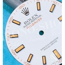 Rolex ♕ Rare horology part for sale Preowned Watch White Dial & orange registered MILGAUSS 116400 Cal 3131