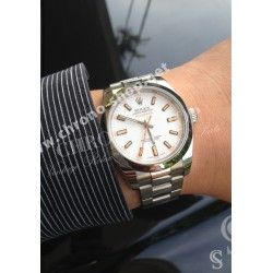 Rolex ♕ Rare horology part for sale Preowned Watch White Dial & orange registered MILGAUSS 116400 Cal 3131