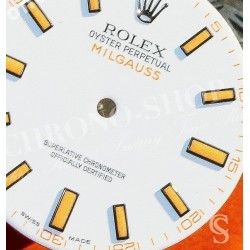 Rolex ♕ Rare horology part for sale MINT Watch White Dial & orange registered MILGAUSS 116400 Cal 3131