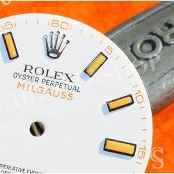 Rolex ♕ Rare horology part for sale MINT Watch White Dial & orange registered MILGAUSS 116400 Cal 3131