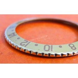 VINTAGE FADED ROTATING GOLD BEZEL & INSERT ROLEX OLDER GMT 16753 16758 tutone bitons