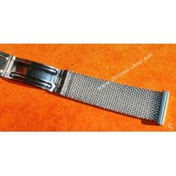 Vintage & Rare 20mm Elegant steel mesh watch bracelet divers band NOS 1950s/60s Breitling, Omega, IWC, Tissot