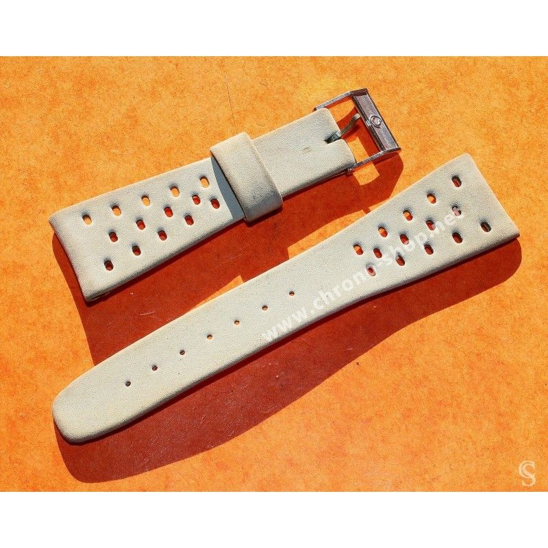 Genuine 70's 23mm Tropic Swiss watch Rally strap Beige Color bracelet ...