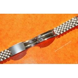 BRACELET VINTAGE MAILLE Hexagone DE MONTRES EN ACIER 19mm TYPE UNIVERSAL GENEVE, ENICAR, JAEGER LECOULTRE