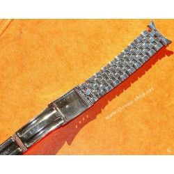 BRACELET VINTAGE MAILLE Hexagone DE MONTRES EN ACIER 19mm TYPE UNIVERSAL GENEVE, ENICAR, JAEGER LECOULTRE
