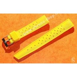 Vintage Yellow Watch 70's 16mm ALASKA Tropic SUB Dive Strap New Old Stock Watch Band nos