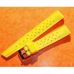 Vintage Yellow Watch 70's 16mm ALASKA Tropic SUB Dive Strap New Old Stock Watch Band nos