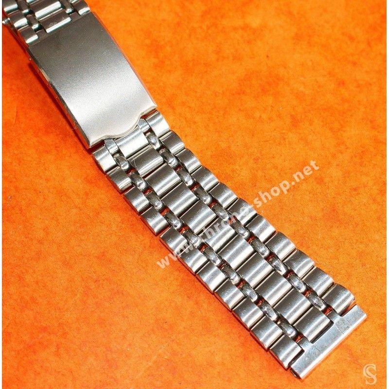 Rare Unsigned Vintage Watch Bracelet 18mm UNIVERSAL GENEVE style calendar chronograph Tri compax ref 881102/02, 881.101/03