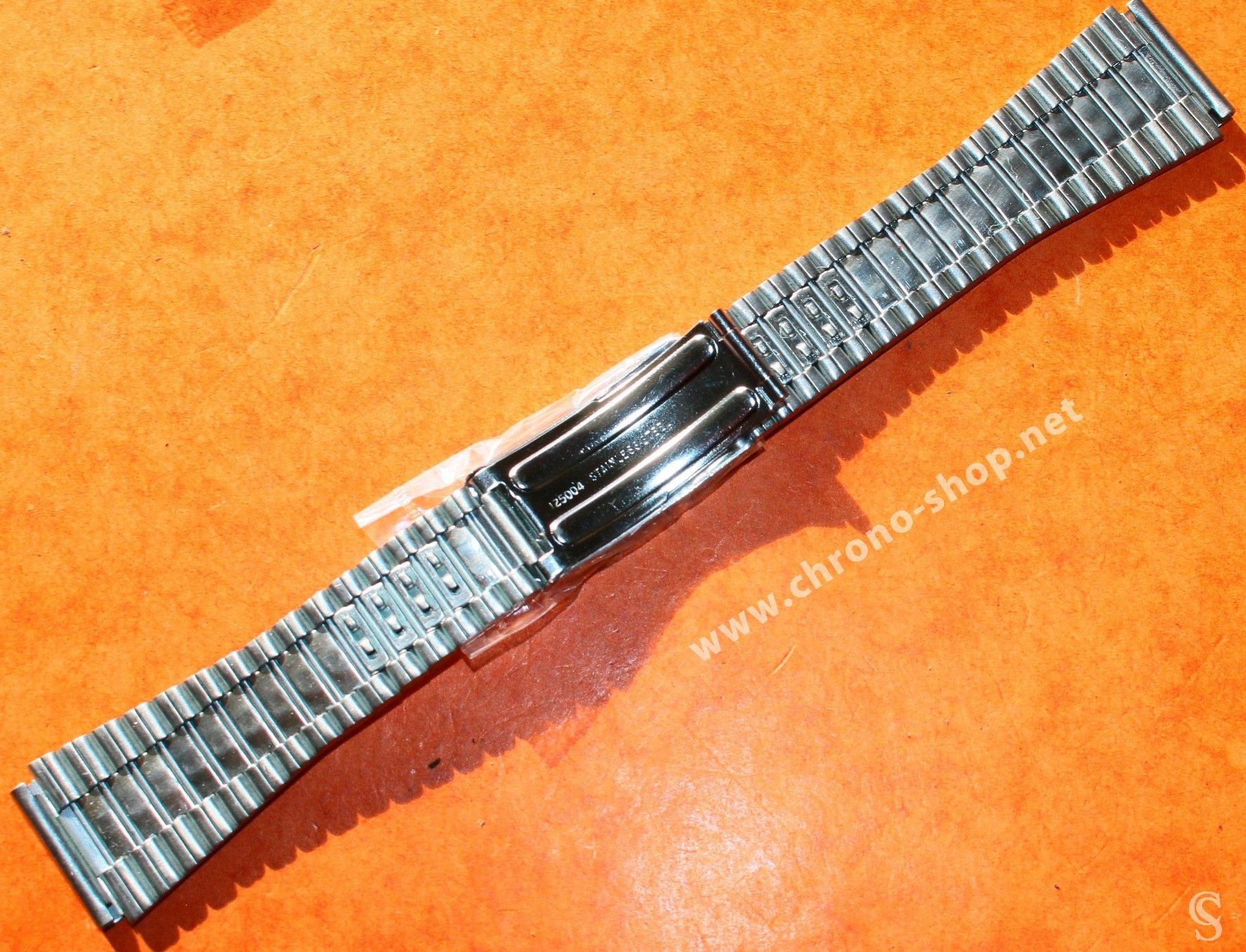 Rare 70's Swiss band Ssteel Watch Folded Flats links Sport Bracelet ...
