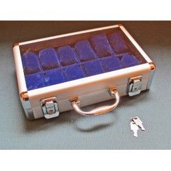 12 Grid Watch Display Storage Box Case Jewelry Aluminium Square Organizer Slots