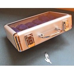 12 Grid Watch Display Storage Box Case Jewelry Aluminium Square Organizer Slots