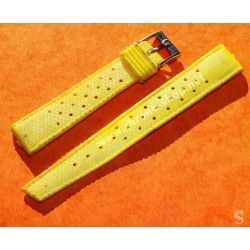 Vintage Yellow Watch 70's 16mm ALASKA Tropic SUB Dive Strap New Old Stock Watch Band nos