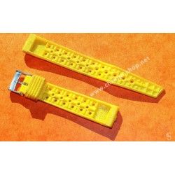 Vintage Yellow Watch 70's 16mm ALASKA Tropic SUB Dive Strap New Old Stock Watch Band nos