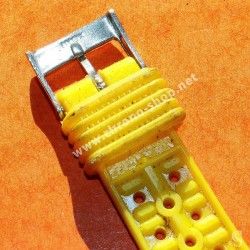 Vintage Yellow Watch 70's 16mm ALASKA Tropic SUB Dive Strap New Old Stock Watch Band nos