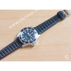 Bracelet Montres Vintages Plastique Tropic 2000 ref 24020 Couleur noir Ventaux 20mm Submariner, GMT, Bulova, Heuer, Seiko, Oris