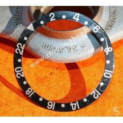 ROLEX 90's ALL BLACK GRIS FAT FONT SERIFS FADED INSERT GRADUE 24H LUNETTE MONTRES GMT MASTER 16700, 16710, 16760