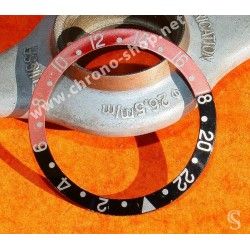 Rolex GMT Master Coke watch Faded Pink & Black color S/S 16700, 16710, 16760 Bezel 24H Insert Part FAT FONT SERIFS