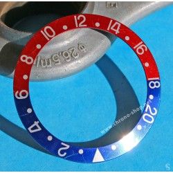 ROLEX AUTHENTIQUE GMT MASTER INSERT GRADUE 24H DE LUNETTE 1675, 16750 COULEUR PEPSI Neuf