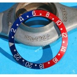 ROLEX AUTHENTIQUE GMT MASTER INSERT GRADUE 24H DE LUNETTE 1675, 16750 COULEUR PEPSI Neuf