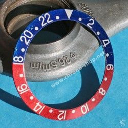 ROLEX AUTHENTIQUE GMT MASTER INSERT GRADUE 24H DE LUNETTE 1675, 16750 COULEUR PEPSI Neuf