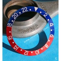 ROLEX AUTHENTIQUE GMT MASTER INSERT GRADUE 24H DE LUNETTE 1675, 16750 COULEUR PEPSI Neuf