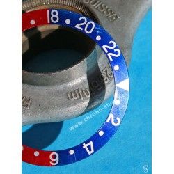 ROLEX AUTHENTIQUE GMT MASTER INSERT GRADUE 24H DE LUNETTE 1675, 16750 COULEUR PEPSI Neuf