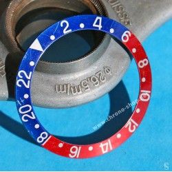 ROLEX AUTHENTIQUE GMT MASTER INSERT GRADUE 24H DE LUNETTE 1675, 16750 COULEUR PEPSI Neuf