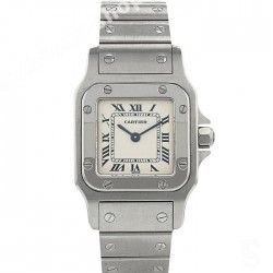 Cartier Cadran Santos Galbé 14.54mm Beige avec patine Chiffres Romains de Montre ref MX006JVX 9133 14311