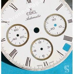 Ebel Authentique Cadran blanc Montres 38mm Chronograph ref  1137240-16765P Or Acier