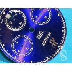 HUBLOT Rare Cadran Bleu profond montres MDM Geneve Chronograph Date Quartz ref 1621.1
