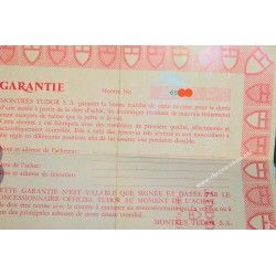 TUDOR AUTHENTIQUE & RARE VINTAGE GARANTIE PAPIER CERTIFICAT DE MONTRES TUDOR REF 584.06.20.2.86