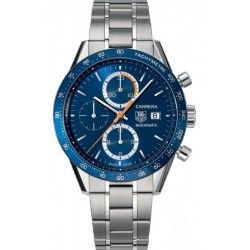 TAG HEUER Original Accessoire Cadran bleu Chronograph Montres hommes CARRERA CV2015.BA0786