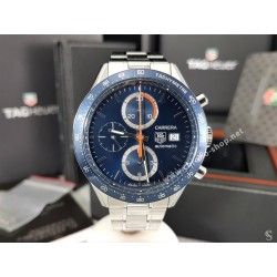 TAG HEUER Original Accessoire Lunette tachymètre bleue Chronograph Montres hommes CARRERA CV2015.BA0786