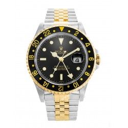 Rolex Tutone Black & 18k Gold Rolex GMT Master 2 Watch 16718, 16713 Watch Bezel Graduated 24H Insert Part