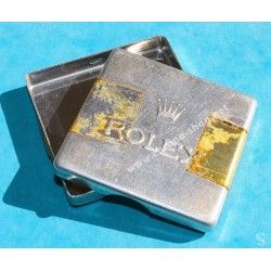 ROLEX Vintage Accessoire montre Boite métallique fourniture horlogère Cadran, aiguilles, inserts, années 50 aluminium