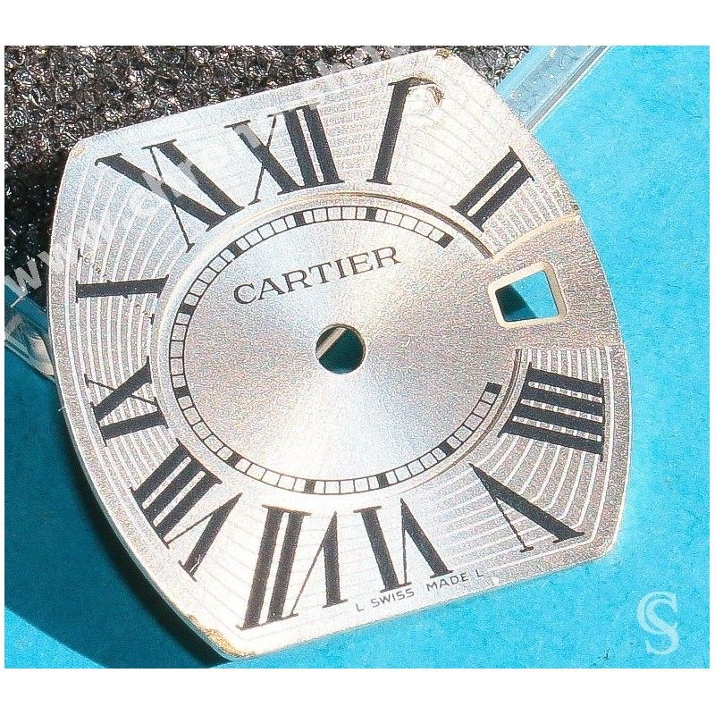 Cartier Cadran Santos Galbé 14.54mm Beige avec patine Chiffres Romains de Montre ref MX006JVX 9133 14311