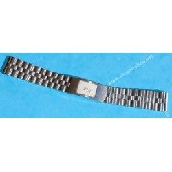 Rare 70's Swiss band Ssteel Watch Folded Flats links Sport Bracelet Zenith, Longines, Heuer, Omega 18mm ends