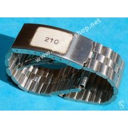 Rare 70's Swiss band Ssteel Watch Folded Flats links Sport Bracelet Zenith, Longines, Heuer, Omega 18mm ends