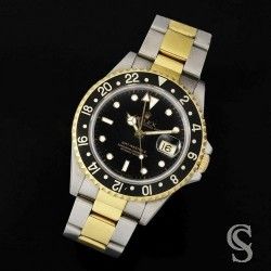 ROLEX RARE INSERT GRADUE 24H JAUNE & NOIR DE LUNETTE MONTRE ROLEX GMT MASTER II 16713, 16718