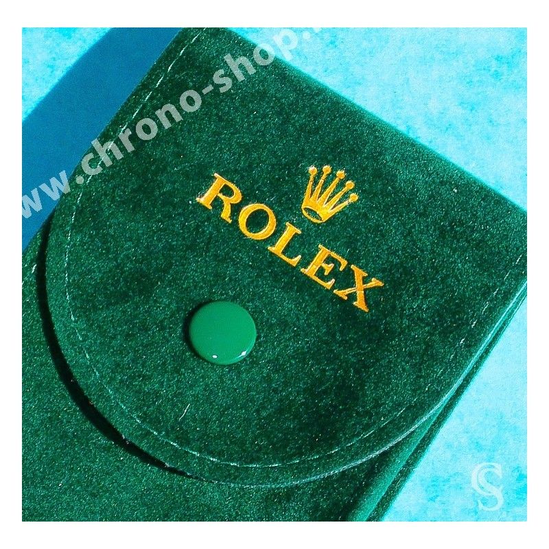 Rolex rare étui pochette écrin Suédine Velours vert Collector rangement montres Submariner, GMT, Explorer, Daytona, Yachtmaster