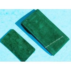 Rolex Original green suede velvet pouch traveler's service holder case watches Submariner, Gmt, Daytona, Explorer, Air King