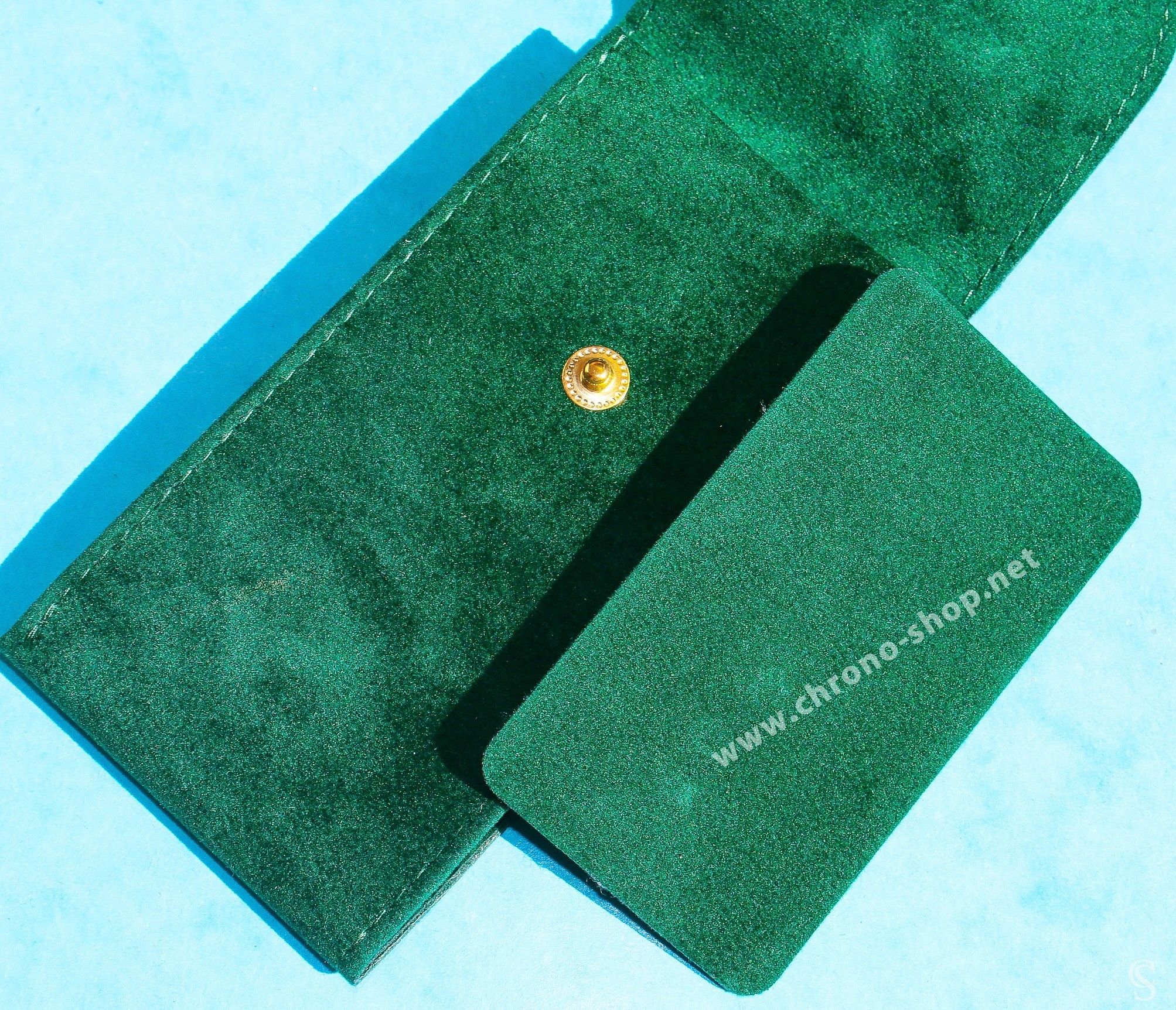 Rolex Original green suede velvet pouch traveler's service holder case ...