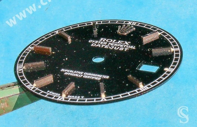 ROLEX Rare Black Dial Batons tritium Datejust, TurnoGraph